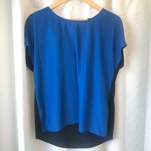 Market & Spruce blue top with zipper back